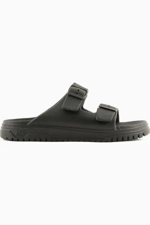 Armani Exchange Slippers with two straps and buckles