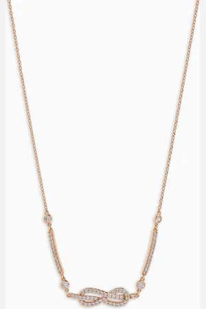 Emporio Armani Rose Gold-Tone Brass Station Necklace