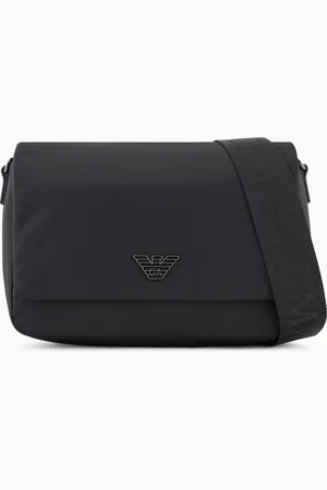 Emporio Armani ASV recycled-nylon shoulder bag with flap