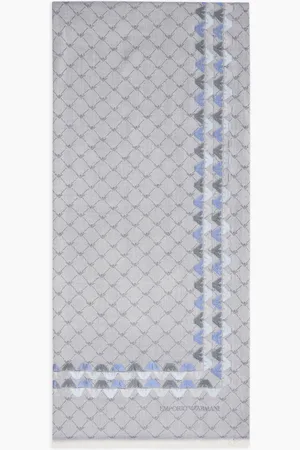 Emporio Armani Stole with all-over eagle logo