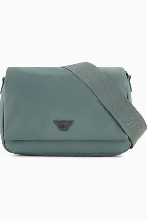 Emporio Armani ASV recycled-nylon shoulder bag with flap