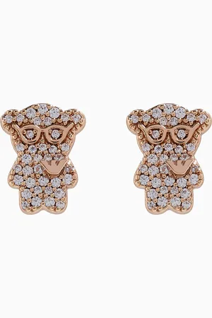 Emporio Armani Rose Gold-Tone Brass Stud Earrings
