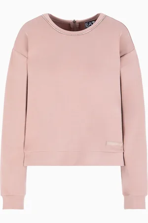 EA7 Precious stretch modal-blend crew-neck sweatshirt