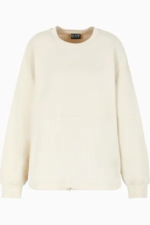 EA7 Contemporary Sport stretch-cotton and modal blend drawstring sweatshirt