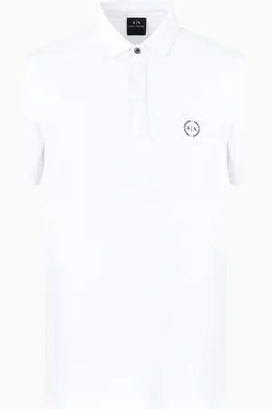 Armani Exchange Slim fit stretch cotton polo with logo