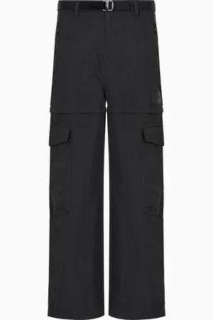 EA7 Cotton and nylon blend cargo trousers