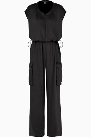 EA7 Precious satin-effect fabric jumpsuit