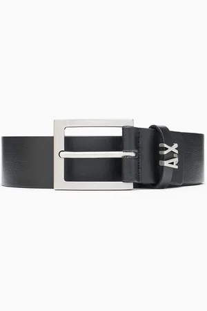 Armani Exchange Leather belt with logo