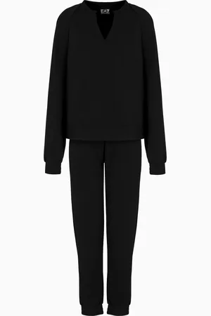 EA7 Stretch cotton-modal blend interlock tracksuit