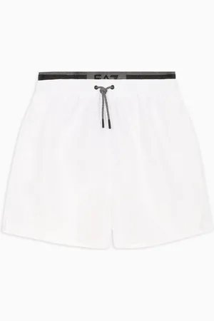 EA7 Logo Series swim trunks with logo tape