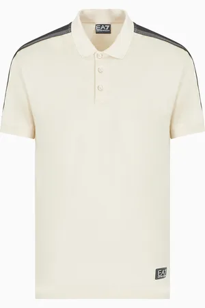 EA7 Logo Series cotton-jersey polo shirt
