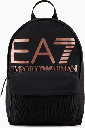 EA7 Technical-fabric backpack with oversized logo