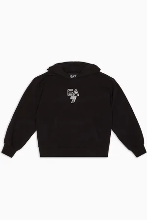 EA7 Visibility Girl stretch-cotton hooded sweatshirt