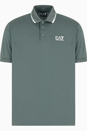 EA7 Summer Block cotton jersey polo shirt