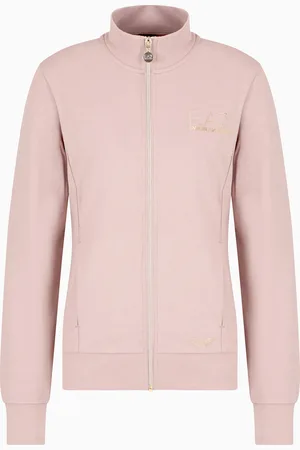 EA7 Evolution stretch-viscose blend zip-up sweatshirt