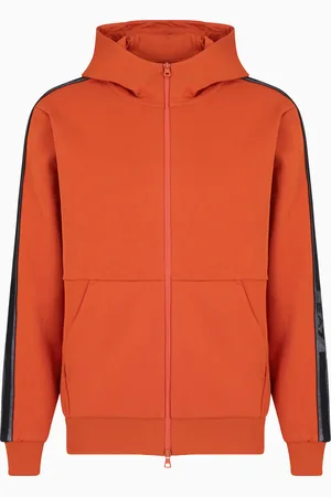 EA7 Logo Series hooded cotton-jersey sweatshirt