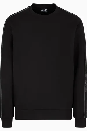 EA7 Logo Series cotton-jersey crew-neck sweatshirt