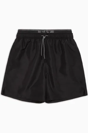 EA7 Logo Series swim trunks with logo tape