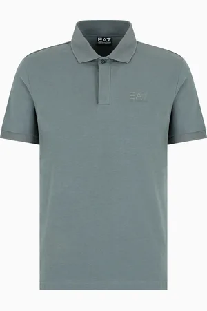 EA7 Visibility stretch cotton-jersey polo shirt
