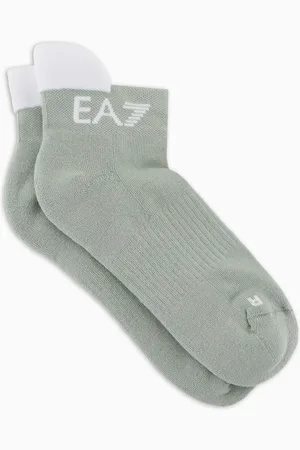 EA7 Tennis Pro cotton-blend ankle socks