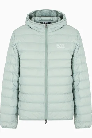 EA7 Core Identity packable down jacket with hood