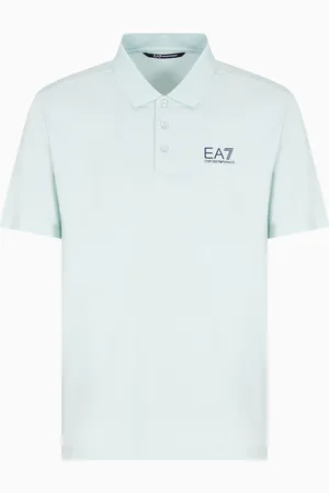 EA7 Tennis Club stretch viscose-blend jersey polo shirt