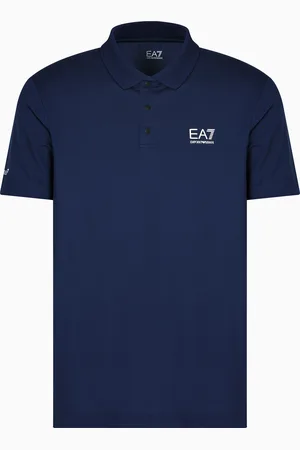 EA7 Tennis Pro two-tone polo shirt in VENTUS7 technical fabric