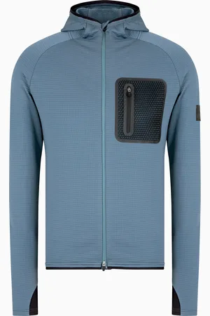 EA7 Dynamic Athlete zip-up sweatshirt in stretch technical fabric