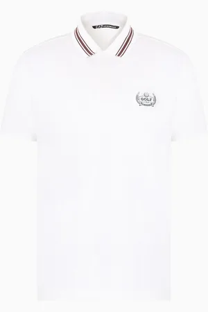 EA7 Golf Club stretch cotton and modal-blend jersey polo shirt