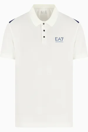 EA7 Tennis Pro two-tone polo shirt in VENTUS7 technical fabric