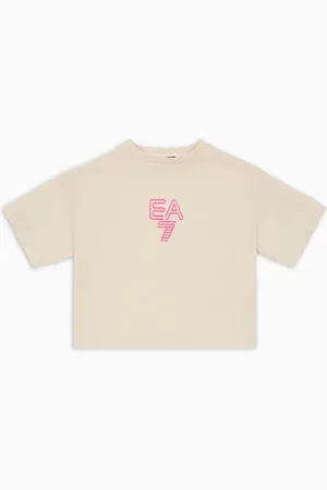 EA7 Visibility Girl cotton crew-neck T-shirt