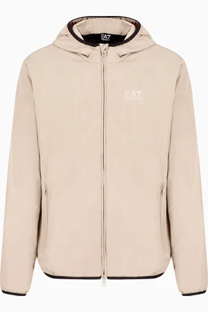 EA7 Core Identity hooded bomber jacket in recycled fabric