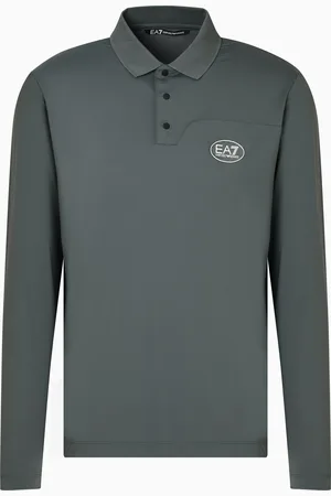 EA7 Golf Pro long-sleeved polo shirt in VENTUS7 technical fabric