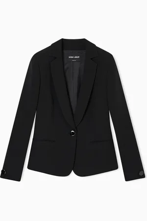 Giorgio Armani Single-breasted silk-cady jacket