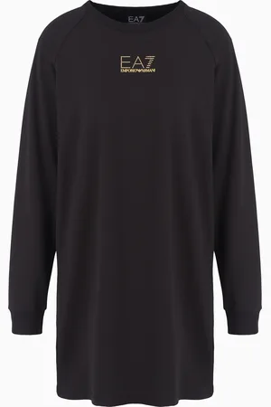 EA7 Viscose-blend long-sleeved Evolution dress