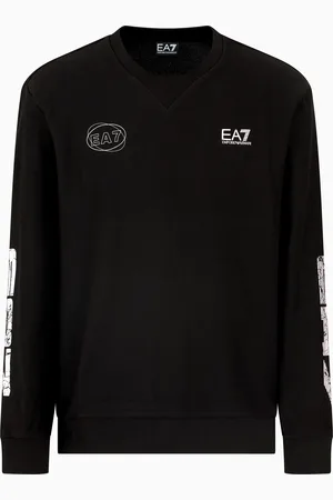 EA7 Graphic Series cotton crew-neck sweatshirt