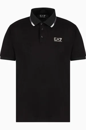 EA7 Summer Block cotton jersey polo shirt