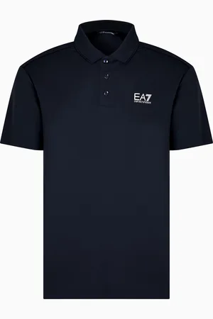 EA7 Tennis Club stretch viscose-blend jersey polo shirt