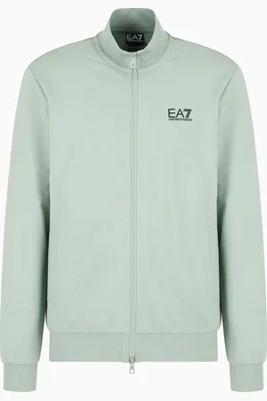 EA7 Core Identity cotton zip-up sweatshirt