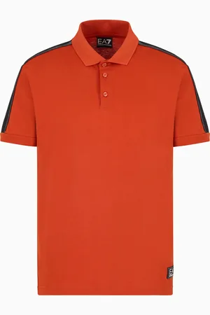 EA7 Logo Series cotton-jersey polo shirt