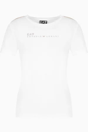 EA7 Dynamic Athlete crew-neck T-shirt in Natural VENTUS7 technical fabric