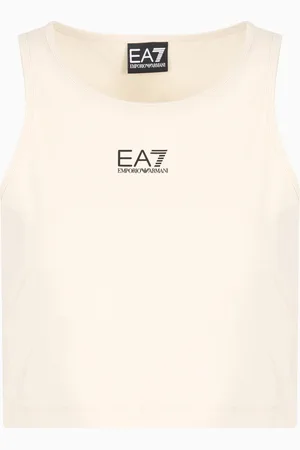 EA7 Logo Series stretch-cotton top