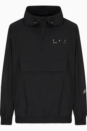 EA7 Graphic Series stretch technical fabric hooded jacket