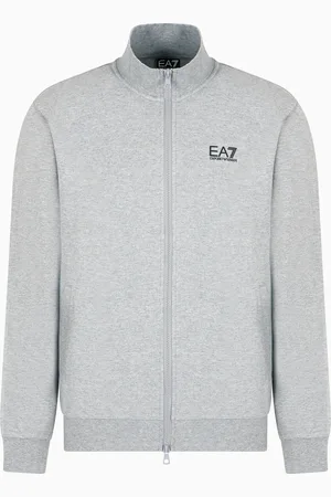 EA7 Core Identity cotton zip-up sweatshirt
