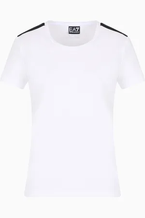 EA7 Logo Series stretch cotton-jersey T-shirt