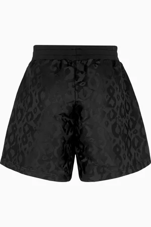 EA7 Graphic Series printed satin shorts