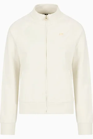 EA7 Core Lady stretch-cotton zip-up sweatshirt