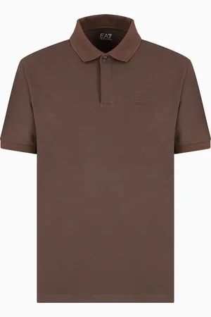 EA7 Visibility stretch cotton-jersey polo shirt