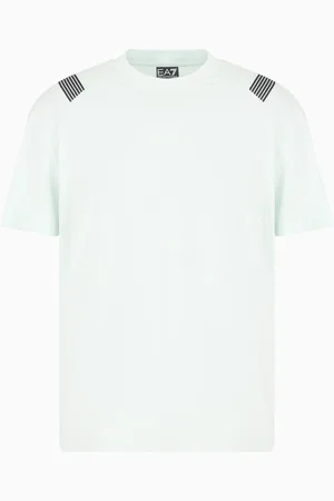 EA7 7 Lines cotton jersey crew-neck T-shirt