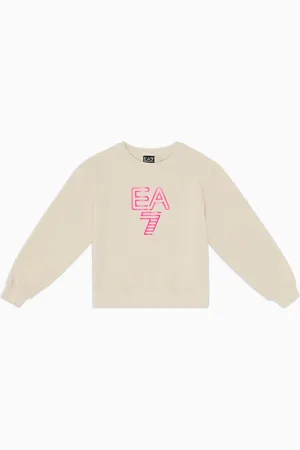 EA7 Visibility Girl stretch-cotton crew-neck sweatshirt